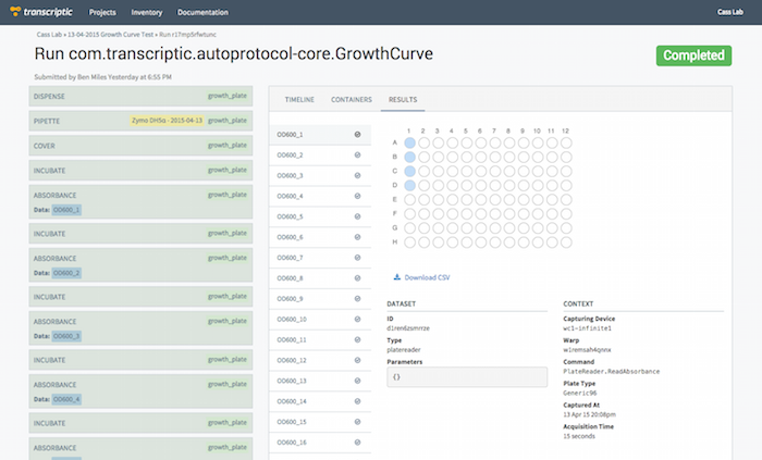 Run progress screenshot